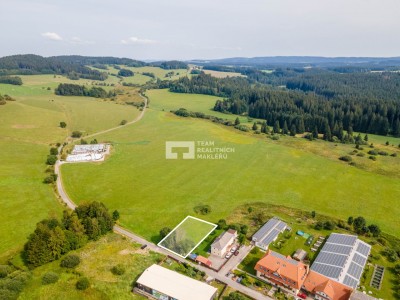 Stavební pozemek o výměře 976 m2, Černá v Pošumaví