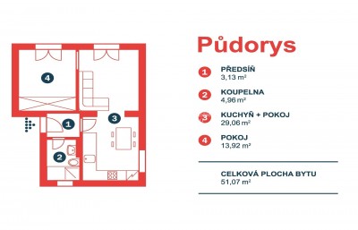 Byt 2+kk Praha 10 - Uhříněves