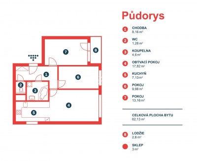 Prodej, Byty 3+kk, 68 m2 - Loděnice